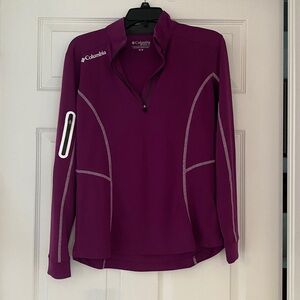 Columbia Deep Purple  GOLF Performance quarter zip.
